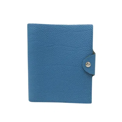 Pre-owned Hermes Hermès Ulysse Blue Leather Wallet  ()