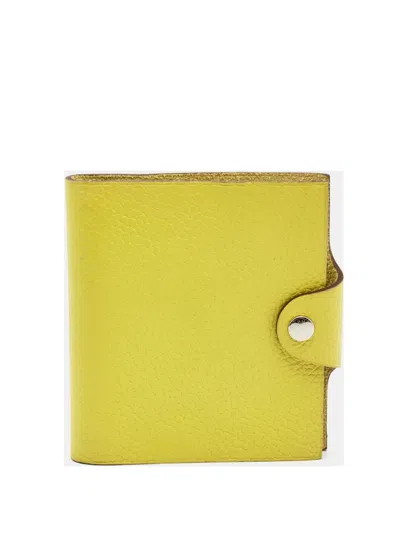 Pre-owned Hermes Ulysses Notebook Cover In Green