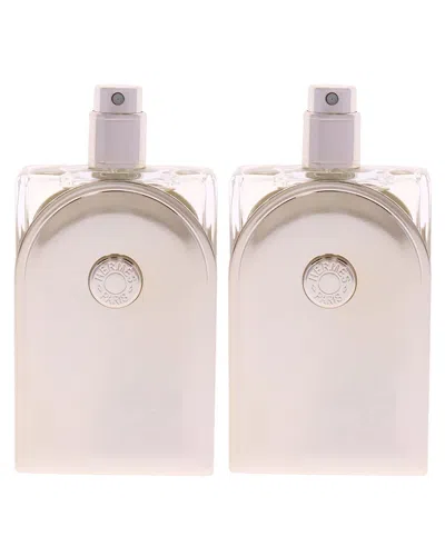 Hermes Hermès Unisex 1.18oz Voyage D' Edt Refillable Pack Of 2 In Transparent
