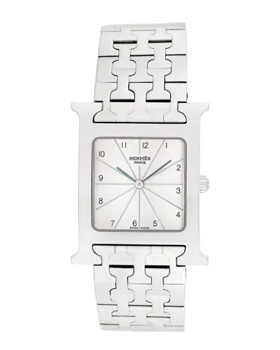 Pre-owned Hermes Hermès Unisex H Hour Watch, Circa 2000s (authentic )