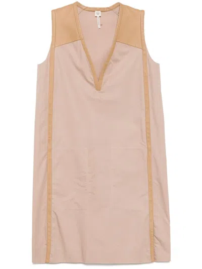 Pre-owned Hermes V-neck Dress In 粉色