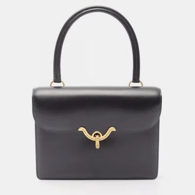 Pre-owned Hermes Vasco Leather Black Bag