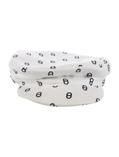 Pre-owned Hermes Vauban Chaine D'ancre Cap In White