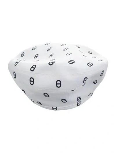Pre-owned Hermes Vauban Chaine D'ancre Cap In White