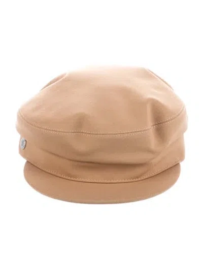 Pre-owned Hermes Vauban Milano Newsboy Hat  W/tags In Brown
