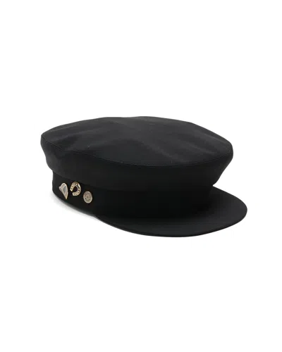 Pre-owned Hermes Hermès Vauban Newsboy Cap, Size 57 In Black