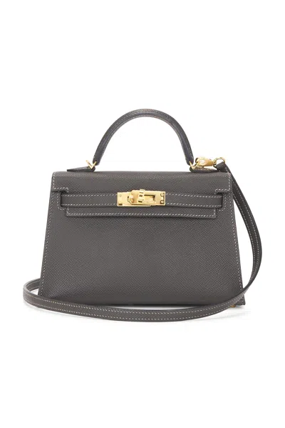 Pre-owned Hermes Veau Epsom Kelly 20 Sellier Handbag