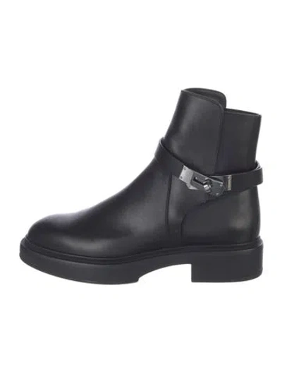 Pre-owned Hermes Veo Leather Chelsea Boots In Multi