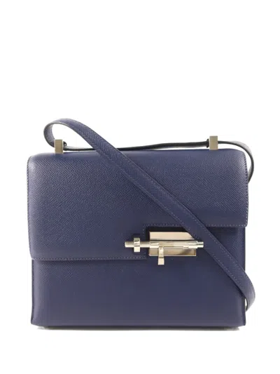 Pre-owned Hermes Verrou 23 Crossbody Bag In Blue