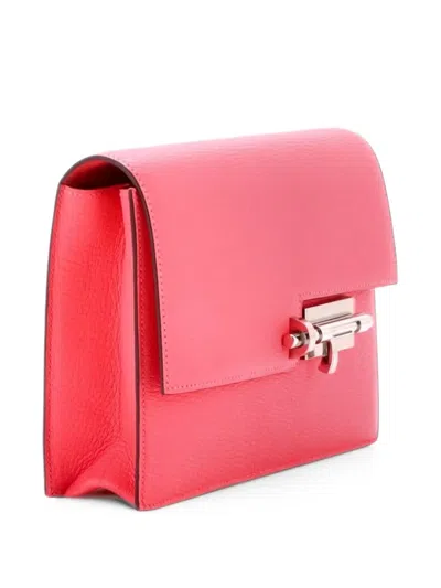 Pre-owned Hermes Verrou Chevre Mysore Clutch Bag In Pink