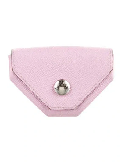 Pre-owned Hermes Verso 24 Coin Purse In Pink