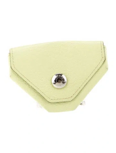 Pre-owned Hermes Verso 24 Coin Purse In Yellow