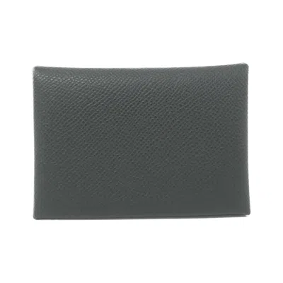 Pre-owned Hermes Vert Fonce Epsom Leather Coin Purse/coin Case ()
