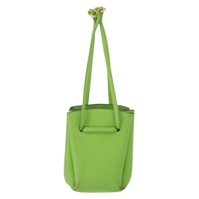 Pre-owned Hermes Vespa Pouch Leather Green Leather Clutche & Pouche Bag ()