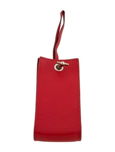 Pre-owned Hermes Vespa Strap Pouch In Red