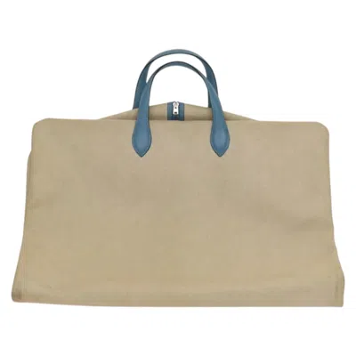 Pre-owned Hermes Hermès Victoria Beige Canvas Travel Bag ()
