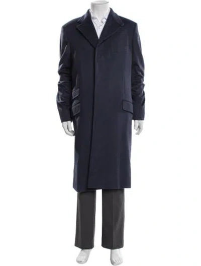 Pre-owned Hermes Vicuña Coat W/ Tags In Blue