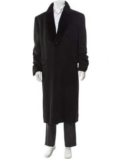 Pre-owned Hermes Vicuña Overcoat In Black