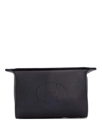 Pre-owned Hermes Videpoches Bag Togo Crossbody Bag In Black