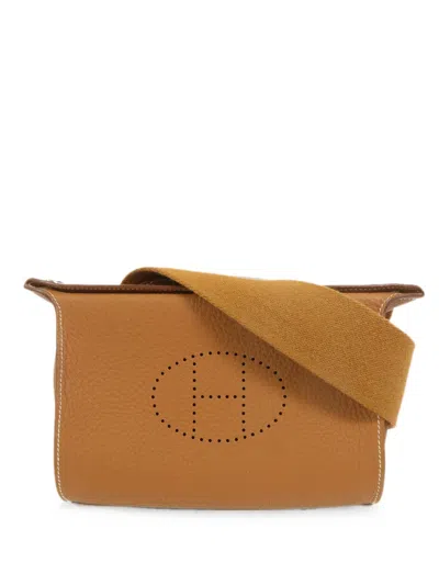 Pre-owned Hermes Videpoches Togo Messeger Bag In Neutral