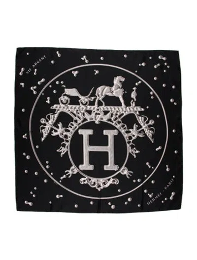 Pre-owned Hermes Vif Argent Silk Scarf In Multi