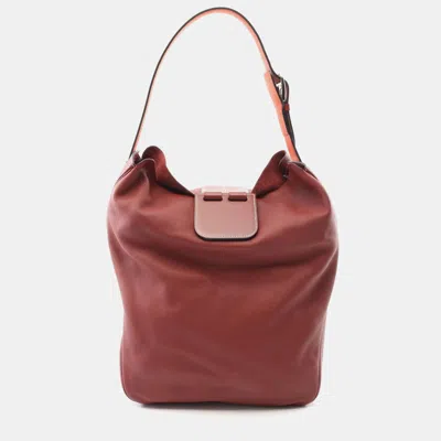 Pre-owned Hermes Vilvolt Rouge T Swift Taurillon Clemence Shoulder Bag In Red