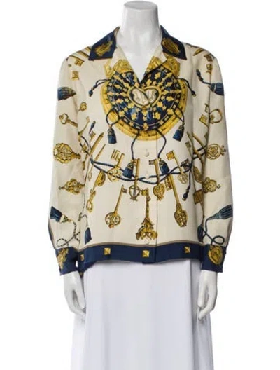 Pre-owned Hermes Vintage 1960's Blouse In White