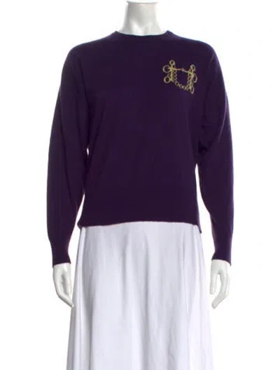 Pre-owned Hermes Vintage 1970's Sweater In Purple