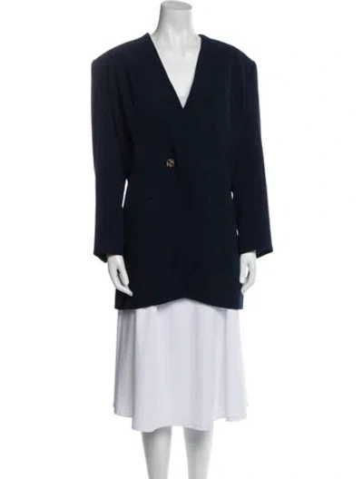 Pre-owned Hermes Vintage 1980's Blazer In Blue