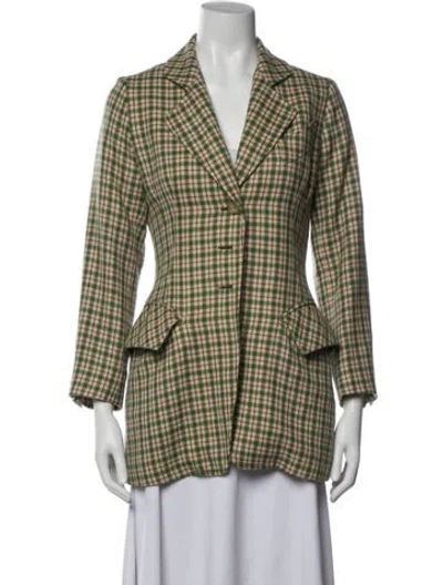 Pre-owned Hermes Vintage 1980's Blazer In Green