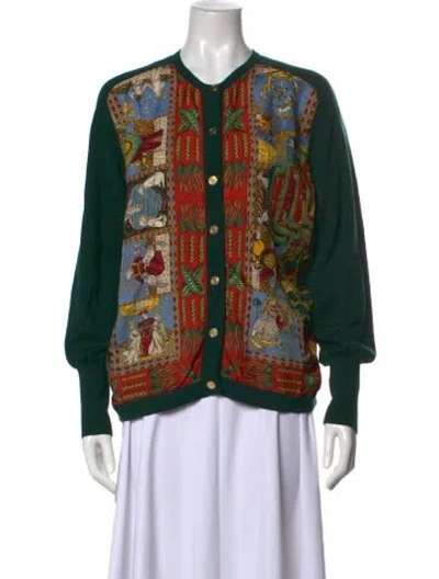 Pre-owned Hermes Vintage 1980's Sweater In Green
