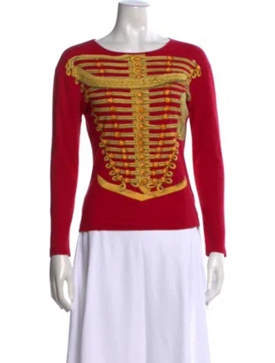 Pre-owned Hermes Vintage 1980's Top In Red