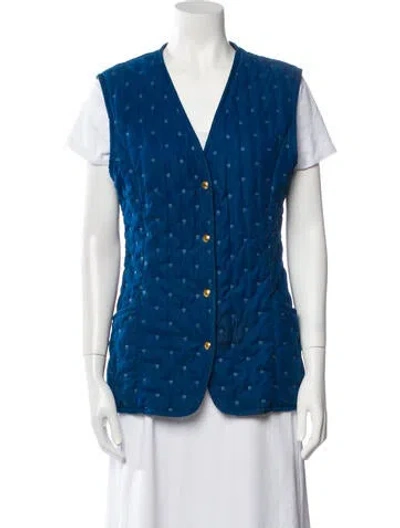 Pre-owned Hermes Vintage 1980's Vest In Blue