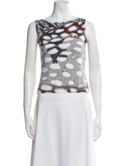 Pre-owned Hermes Vintage 2001 Crop Top In Brown