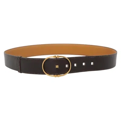 Pre-owned Hermes Vintage Belt Leather Brown Leather Belts Accessory ()