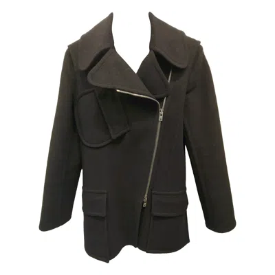 Pre-owned Hermes Hermès Vintage Black Cachemire Coat Size 34 Fr It 38, Circa 1990s