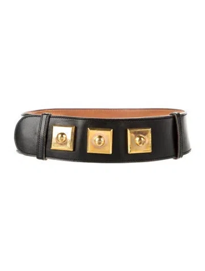 Pre-owned Hermes Vintage Box Leather Piano Belt In Multi