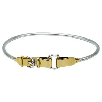 Pre-owned Hermes Vintage Bracelet In Belt Optic In Multi