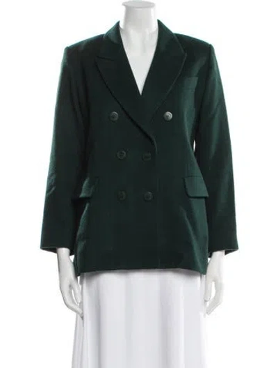 Pre-owned Hermes Vintage Cashmere Blazer In Green