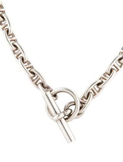 Pre-owned Hermes Vintage Chaine D'ancre Necklace, 17" In Multicolor