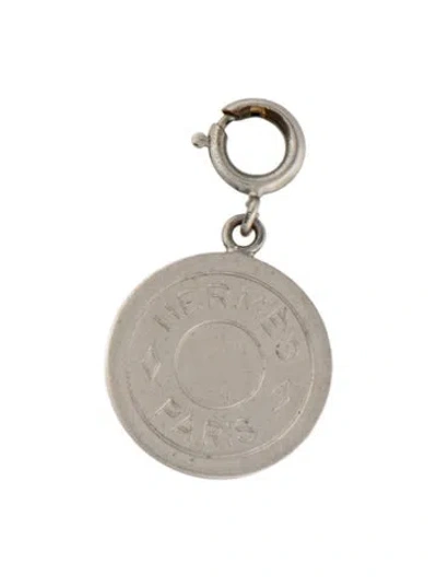 Pre-owned Hermes Vintage Clou De Selle Charm, 1.25" In Multicolor