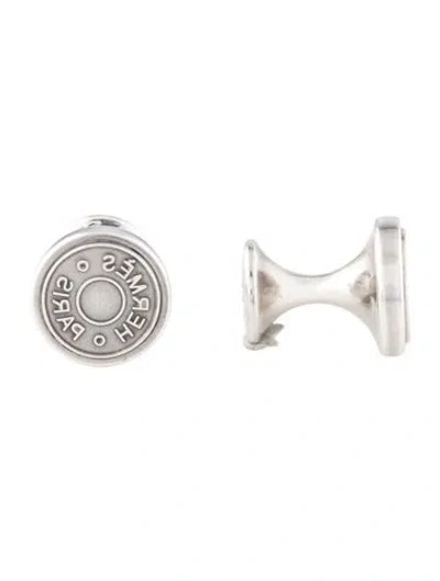 Pre-owned Hermes Vintage Clou De Selle Cufflinks In Multi