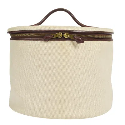 Pre-owned Hermes Vintage Clutch Canvas Beige Canvas Clutche & Pouche Bag () In Sand