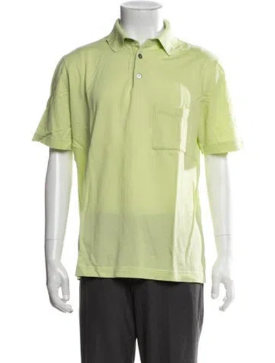 Pre-owned Hermes Vintage Collar Polo Shirt In Green