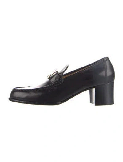 Pre-owned Hermes Vintage Constance Pumps In Blue