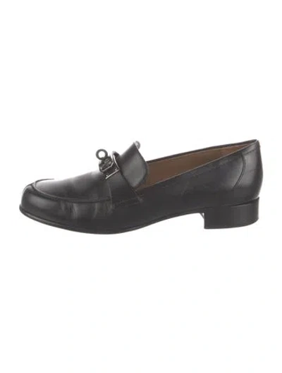Pre-owned Hermes Vintage Destin Loafers In Black