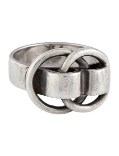 Pre-owned Hermes Vintage Deux Anneaux Ring In Multi