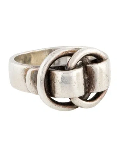 Pre-owned Hermes Vintage Deux Anneaux Ring In Multi