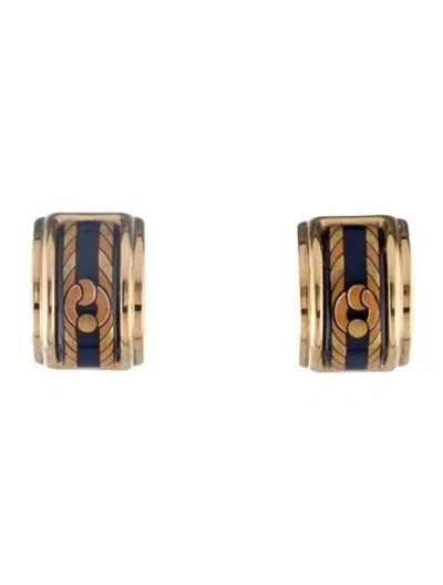 Pre-owned Hermes Vintage Enamel Clip-on Earrings