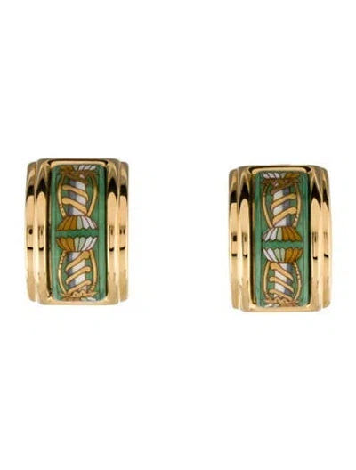 Pre-owned Hermes Vintage Enamel Clip-on Earrings